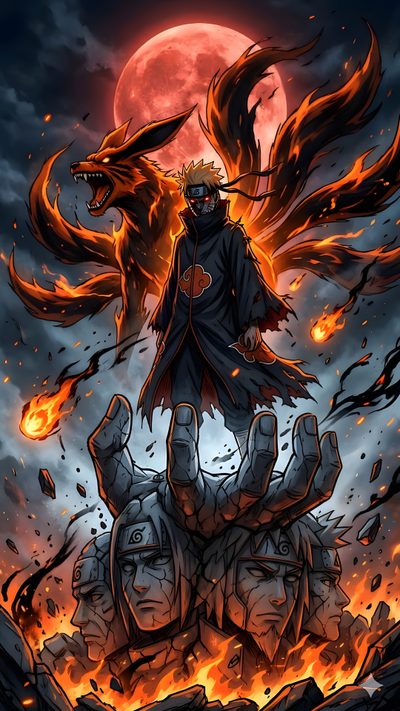 a man standing on top of a pile of rocks in front of a full moon Halloween Naruto Naruto Wallpepar, Anime Naroto, Naruto Ka Photo, Naruto Anime, Power Full, dark slate gray