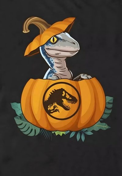 a dinosaur sitting on top of a pumpkin Dinosaur Halloween Dinosaur Halloween, Jurassic World, Halloween Dinosaur, Spooky Dino, dark slate gray