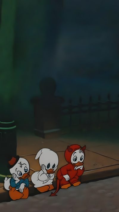 three cartoon characters sitting on the ground next to a trash can Vintage Disney Halloween Vintage Cartoon Halloween, Casper, Casper Iphone, dark slate gray