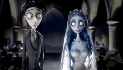 the corpse bride and groom are standing next to each other Halloween Corpse Bride Best Tim Burton Movies, Classic Halloween Movies, Best Halloween Movies, dark slate gray