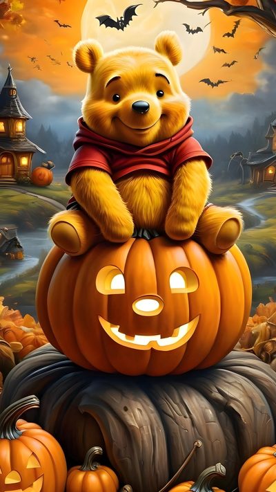 Pooh Fall Wallpaper, Eeyore Halloween Wallpaper, Halloween Wallpaper Winnie The Pooh, Halloween Pooh Wallpaper, Winnie The Pooh Halloween Wallpaper, Pooh Bear Fall Wallpaper, Fall Teddy Bear Wallpaper, Fall Bear Wallpaper, Winnie The Pooh Autumn Wallpaper Disney Halloween Winnie The Pooh Pooh Fall, Eeyore Halloween, Halloween Winnie The Pooh, saddle brown