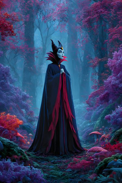 maleficent from the animated movie maleficent is dressed in black and red Maleficent Halloween Sleeping Beauty Maleficent, Disney Phone, Disney Artwork, dark slate gray