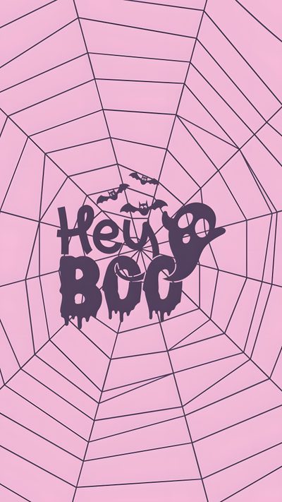 a spider web with the words hello boo on it Cute Halloween Hey Boo Diy Halloween Greeting Card, Halloween Party Decoration Ideas, Halloween Spider Web Design, pink