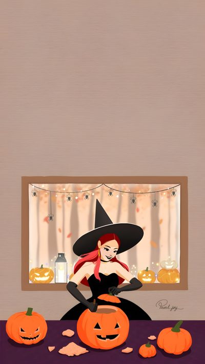 a woman dressed as a witch sitting on top of a table next to pumpkins Basic Witch Halloween Basic Witch Halloween, Halloween Girl Aesthetic, Disney Princess Halloween Background, rosy brown