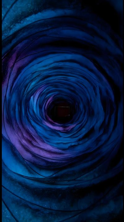 a blue and purple swirl is shown in this image Halloween Movie Themed Background Of Coraline, Coraline Tunnel, Coraline Door, midnight blue