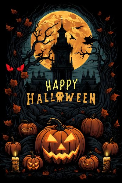 a halloween poster with pumpkins and bats Happy Halloween Happy Halloween Image, Gif Halloween, Free Happy Halloween Images, black