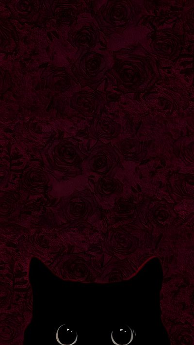 a black cat sitting on top of a wooden table next to a red rose covered wall Burgundy Halloween G.o.a.t, Maroon Aesthetic, Goth, Instagram, Illustration Art Girl, Pretty Phone, black