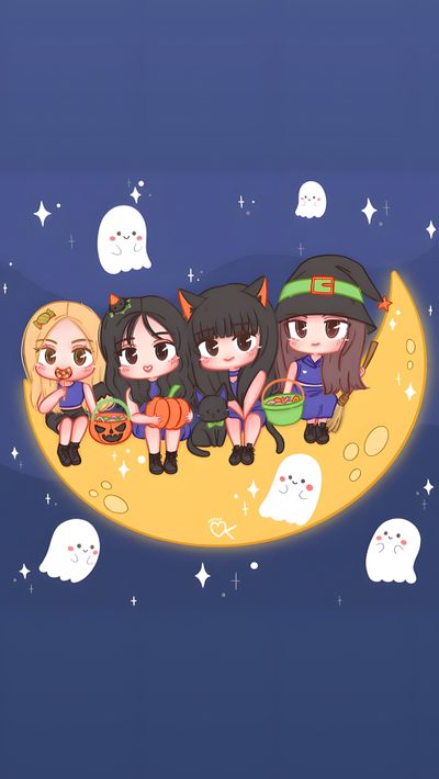 Red Velvet Comic, Blackpink Cartoon, Nezuko Halloween Chibi, Blackpink Chibi Stickers, Blackpink Chibi, Blackpink Cartoon Wallpaper, Kpop Chibi Blackpink, Red Velvet Anime, Blackpink Chibi Wallpaper Halloween Blackpink Red Velvet Comic, Blackpink Cartoon, Nezuko Halloween Chibi, dark slate blue
