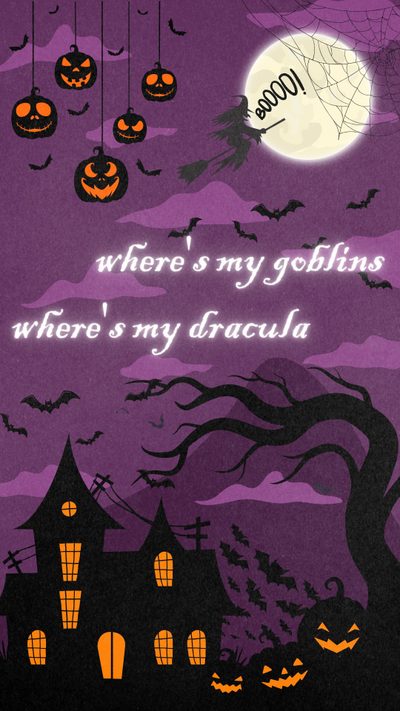 there's my glitins, where's my dracula? halloween card Seventeen Halloween Lockscreen Halloween, Seventeen Monster, Screen Savers, dim gray