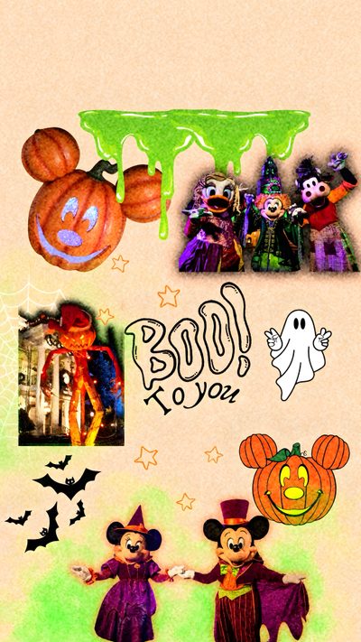 an image of mickey and minnie mouses in halloween costumes Disney World Halloween Mickey Mouse Halloween Iphone, Disney Halloween Iphone, Disney Halloween Lockscreen, navajo white