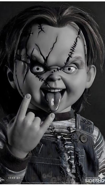 a young child dressed as chucky from it's the movie, with his mouth open and tongue out Halloween Iphone Chucky Chucky Halloween, Chucky Horror Movie, Game Iphone, Scary Tattoos, dark slate gray