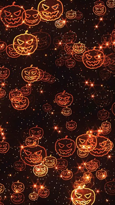 an image of halloween pumpkins in the sky with stars and sparkles on them Halloween Glitter Iphone Meaningful Quotes, Philosophy, black