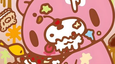 an image of a cartoon bear eating food Gloomy Bear Halloween Bear Gif, Creepy Images, Rawr Xd, Pink Teddy Bear, Bear,