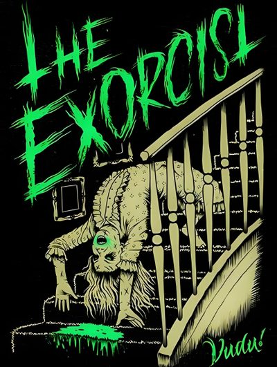 the exorcisi album cover art with green ink on black and white background Exorcist Halloween Halloween Horror Movies, Fai Da Te, Halloween Poster, Scary Movies, black