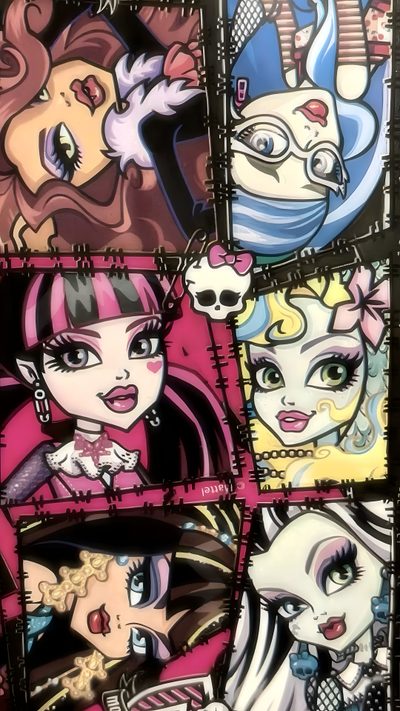 some cartoon characters with different hair colors and makeup looks like they're from monster ball Monster High Halloween High, Monster High Halloween, Mlg, 2000s, Monster High Pictures, dim gray