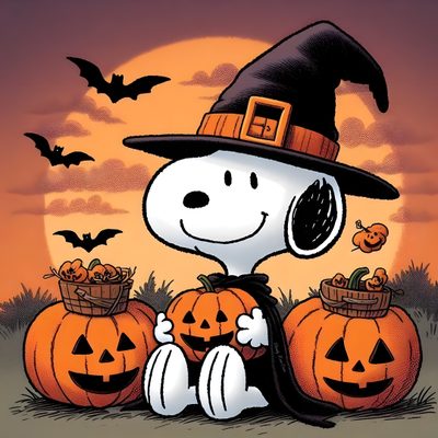 a charlie brown halloween scene with pumpkins and jack - o'- lanternes Halloween Charlie Brown Happy Halloween Pictures, Snoopy Drawing, Snoopy Funny, sienna