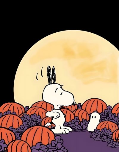 a cartoon character is standing in the middle of pumpkins Woodstock Halloween Snoopy Pumpkin, Halloween Snoopy, Snoopy Halloween Laptop, Snoopy Halloween Ipad, dim gray