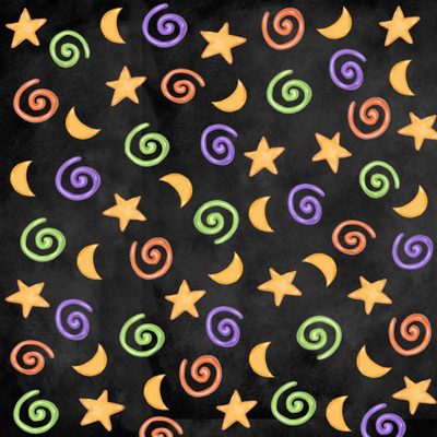 a black background with colorful stars and swirls Halloween Swirls Party Halloween Polka Dot Scrapbook Paper, Halloween Background Scrapbook Texture, Alexander Mcqueen Scarf, dark slate gray