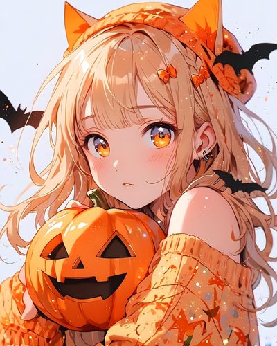 Fall Anime Pfp, Cute Halloween Anime Pfp, Pumpkin Pie Anime, Fall Anime Aesthetic, Cute Anime Pumpkin, Pumpkin Fairy, Orange Fox Anime, Orange Kawaii Wallpaper, Autumn Anime Character Cute Anime Halloween Fall Anime Pfp, Cute Halloween Anime Pfp, Pumpkin Pie Anime, dark salmon