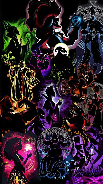 an image of many different colored images Halloween Disney Villains Cute Disney Villains, Disney Villians, Disney Villains, black