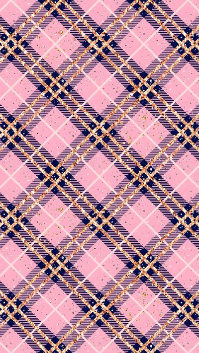 a pink and blue plaid pattern with black dots Halloween Plaid Pink Custom Plaid Glitter, Pink Plaid Pattern Art, Sparkly Plaid Design,