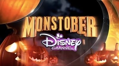 the logo for disney channel's halloween show, monsters and jack - o - lanterns Disney Channel Halloween 2000s Halloween, Halloween Disney Episodes, Disney Shows Halloween Episodes, saddle brown