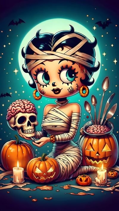 Betty Boo Image, Dia De Los Muertos Betty Boop, Spooky Season Sugar Skulls Wallpaper, Betty Boop Pumpkin Painting, Betty Boop With Cheetah Background, Wallpaper Betty Boop Halloween, Betty Boop Halloween Tattoo, Betty Boop Halloween Png, Betty Boop Halloween Ghost Betty Boop Halloween Betty Boo Image, Dia De Los Muertos Betty Boop, Spooky Season Sugar Skulls, dark slate gray