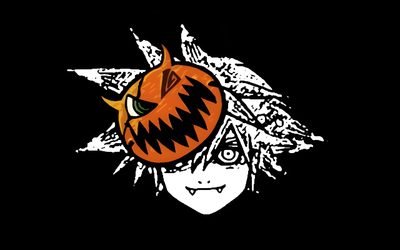 an image of a person with a pumpkin on their head in front of a black background Sora Halloween Town 4k Sora Kingdom Hearts, Kingdom Hearts, Desktop, Halloween, black