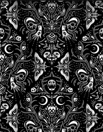 Immerse yourself in hauntingly beautiful Gothic Halloween patterns. Ideal for wallpapers, fabric, and spooky crafts to set a mysterious and eerie mood this season. Gothic Halloween Pattern Design, Gothic Pattern Design, Gothic Halloween Fabric Design, Gothic Witchcore Pattern, Gothic Fabric, Gothic Patterns, Witch Pattern, Gothic Skull Pattern Design, Goth Prints Gothic Halloween Pattern In Black And Gothic Halloween Pattern Design, Gothic Pattern Design, Gothic Halloween Fabric Design,