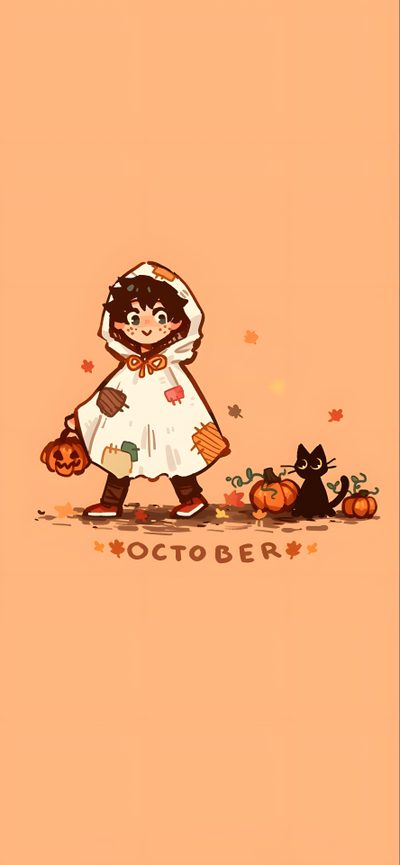 Cute Mha Halloween Wallpaper, Mha Thanksgiving Wallpaper, Anime Autumn Wallpaper, Halloween Deku, My Hero Academia Halloween, Mha Wallpaper For Ipad, Halloween Mha, Mha Thanksgiving, October Anime Wallpaper Mha Halloween Phone Cute Mha Halloween, Mha Thanksgiving, Anime Autumn, Halloween Deku, light salmon