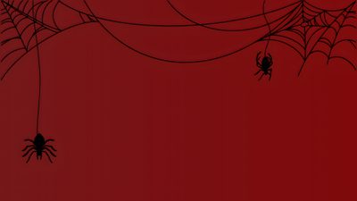 two spider webs hanging from wires on a red background Burgundy Halloween Red Background With Spider Web, Spider Pc, Spiderman Laptop, Powerpoint, maroon