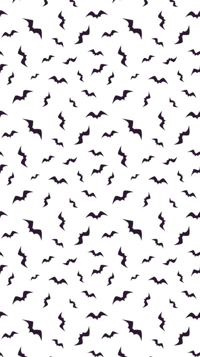 a flock of bats flying in the sky Halloween Bats On White Pattern, Phone,
