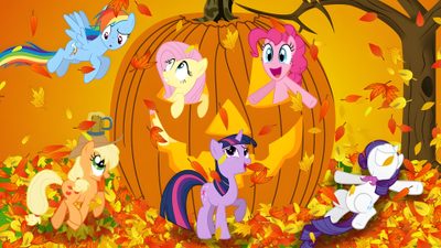 many ponies are gathered around a pumpkin My Little Pony Halloween My Little Pony Thanksgiving, My Little Pony Halloween, My Little Pony Halloween Movie, chocolate