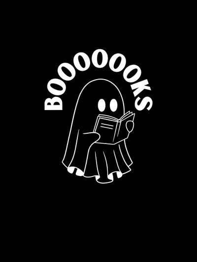 a ghost reading a book with the words booooots on it Halloween Kindle Autumn Kindle, Book Mark Pictures, Kindle Screensaver Aesthetic, Kindle Scribe, black