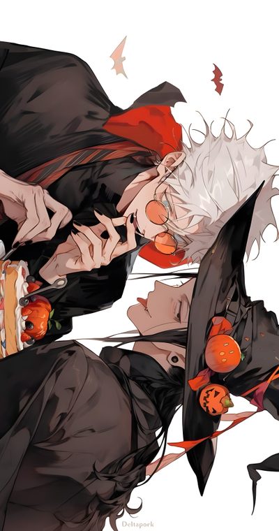 an anime character is dressed up as a witch with pumpkins on her head and holding a knife Jujustu Kaisen Halloween 4k Jjk Thanksgiving, Jjk Pumpkin Painting, Jujutsu Kaisen Halloween, sienna