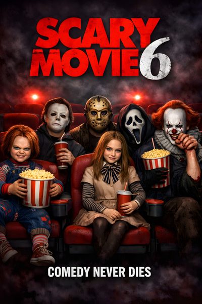 the movie poster for scary movies 6, which features five people sitting on a red chair with Halloween 6 Scary Movie 6, Image Halloween, Soap Opera, Scary Movies, Movie Art, Horror Movies, black