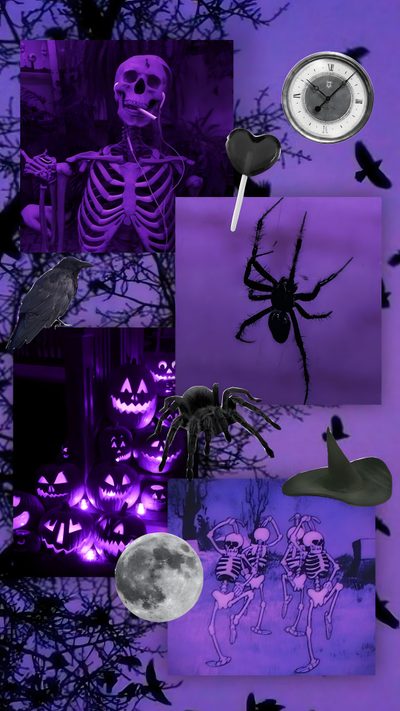 halloween collage with purple and black images Purple Edgy Aesthetic Halloween Purple Halloween, Purple Purple Edgy Aesthetic Halloween, Purple Halloween Theme, dark slate blue