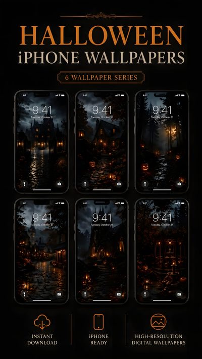 the halloween iphone wallpapers are all lit up and ready to be used on your phone Iphone Lock Screen Lock Screen Halloween Iphone Halloween Lock Screen, Gothic Cottage, Lock Screen Backgrounds, black