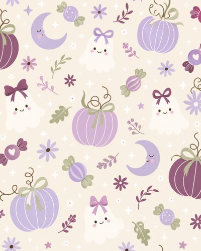 Ghost Pumpkin, Ghost, Pastel Pastel Halloween Medium-pumpkin Patch Ghost Pumpkin, Ghost, Pastel, linen