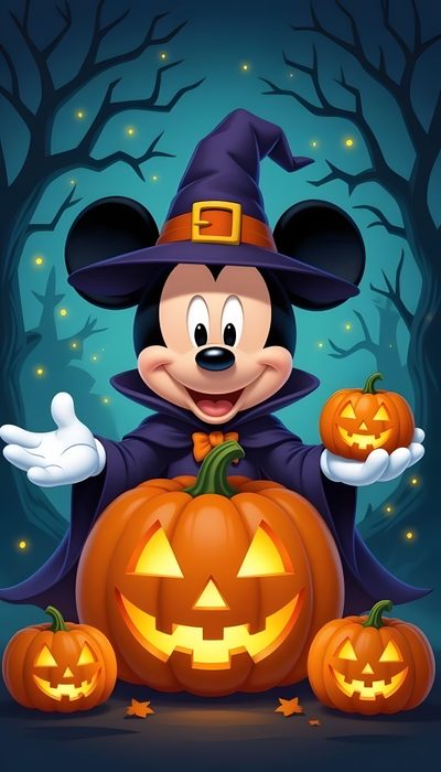 mickey mouse with pumpkins and jack - o'- lanterns Mickey Mouse Halloween Mickey Mouse Pumpkin, Mickey Pumpkin, Mickey Mouse Halloween, dark slate gray