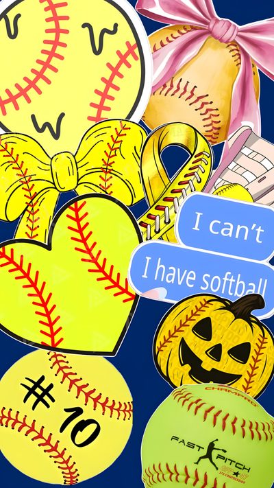 i can't have softballs and pumpkins Halloween Softball Cute Softball Backgrounds, Softball Wall Paper, Softball, sandy brown