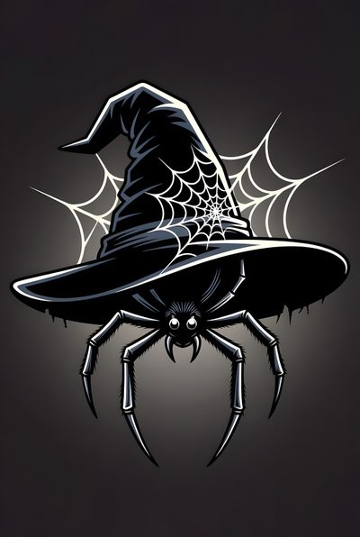 a spider with a witches hat on it's head is depicted in this graphic Halloween Spiders At University Of Texas Witch Pictures, Black Widow, Halloween Skeletons,