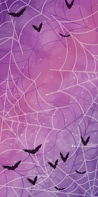 bats are flying in the sky with purple and pink background Pink And Purple Halloween Spooky Background, Halloween Iphone Backgrounds, Cute For Android, pale violet red