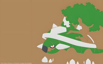 a green and white animal with a ribbon around it's neck, standing in front of a tree Halloween Torterra Torterra 1920x1080, Pokemon Torterra, Torterra Pokemon, Torterra 4k, Torterra Hd, peru