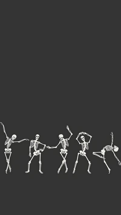 three skeletons are dancing in the dark Halloween Dance Skeletons Doing Things, Skeleton, Skeleton Dancing, Dancing Skeleton, Dance, dark slate gray