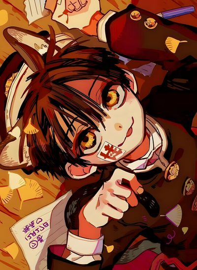 an anime character holding a magnifying glass Hanako Halloween Haikou, Toilet Boys, Ghost Boy, Jibaku Shounen Hanako-kun, Sketchbook Art Inspiration, maroon