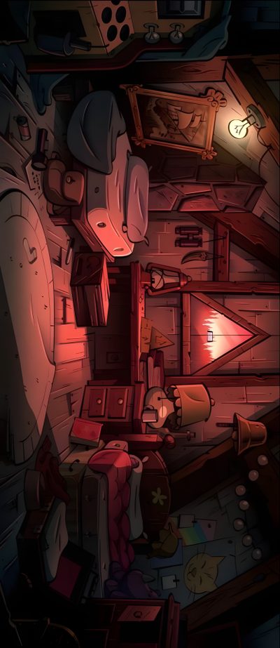 a room filled with lots of different items in it's walls and flooring Gravity Falls Halloween Gravity Falls Ipad, Gravity Falls Computer, Gravity Falls Dark Background, black