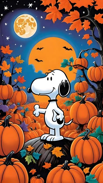 a cartoon dog standing on top of a pile of pumpkins Charlie Brown Halloween Background Snoopy Halloween, Halloween Snoopy, Snoopy Pumpkin, sienna