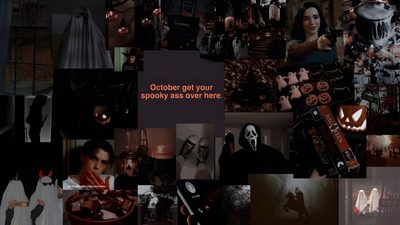 Halloween Dark Vibes, Halloween Party Decoration Ideas, Halloween Themed Collage, Spooky October Aesthetics, Ghostface Desktop Background, Halloween Chromebook Wallpaper, Halloween Wallpaper For Computer, Halloween Wallpaper Mac, Horror Laptop Wallpaper Aesthetic Create Halloween Laptop Halloween Dark Vibes, Halloween Party Decoration Ideas, Halloween Themed Collage, black