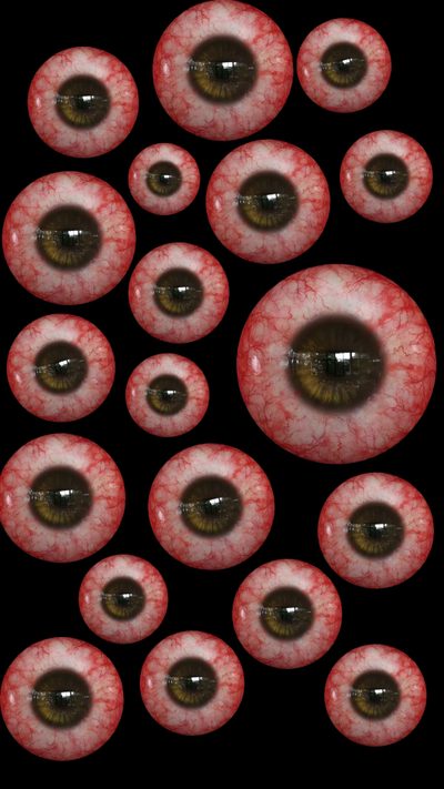 an image of many red eyes with brown spots on it's irises and one eye Halloween Eyeballs Red-01 Dark Art, Locket, Drawing & Painting, Collage, Texture, Drawings, black